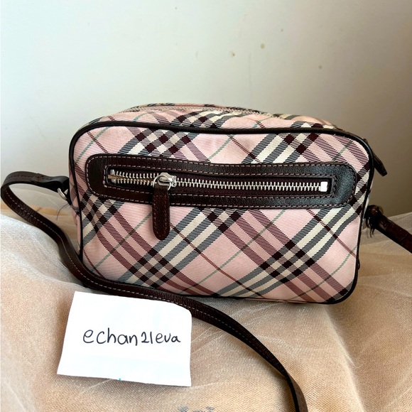 【☆JAPAN☆】Auth Burberry Blue Label Nova Check Crossbody Bag Pink Check - Picture 2 of 15